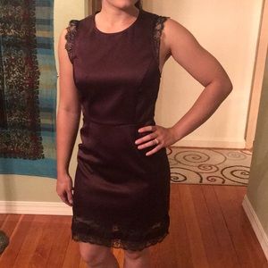 Forever 21 Purple Dress with Black Lace